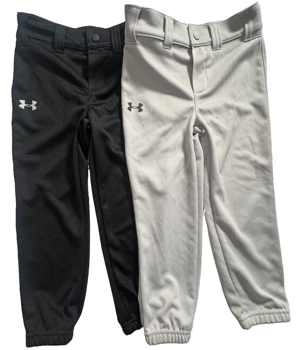 Under Armour Youth Size 5 Baseball Pants Lot of 2 Black Gray Boys